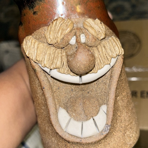 Vintage Funny Face/Goofy Art Pottery Clay Coffee/Tea/Beer/Mug - Picture 8 of 8